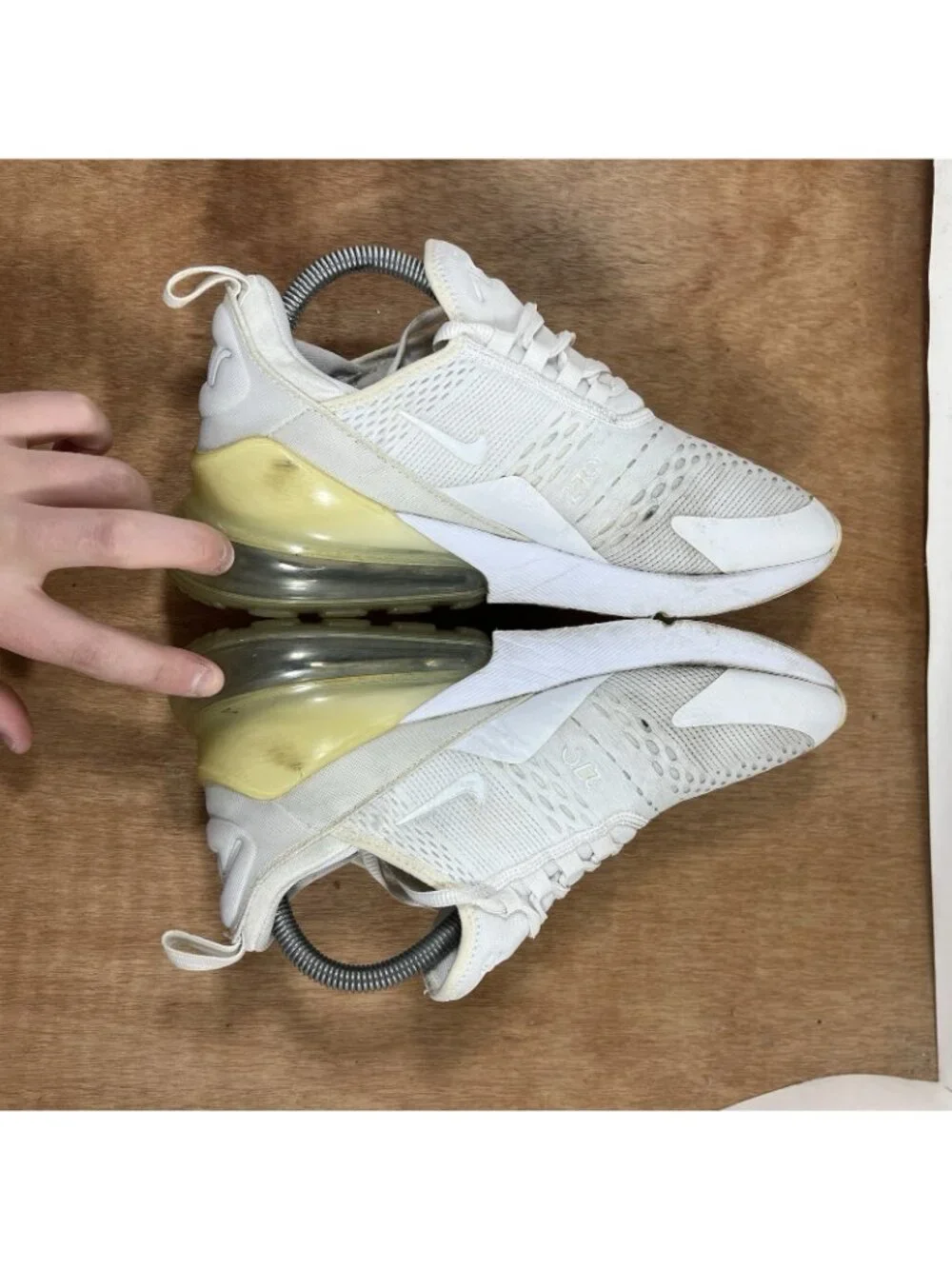 Nike Air Max 270 Women Size 8 Shoes 'Triple White' 943345-103